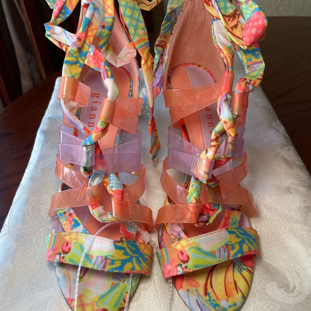Gianni bini abrianna ankle tie heels